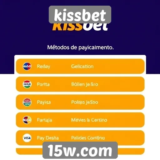 Métodos de pagamento oferecidos pela kissbet
